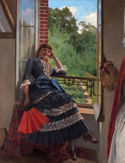 Edvard Rosenberg - Young woman in window