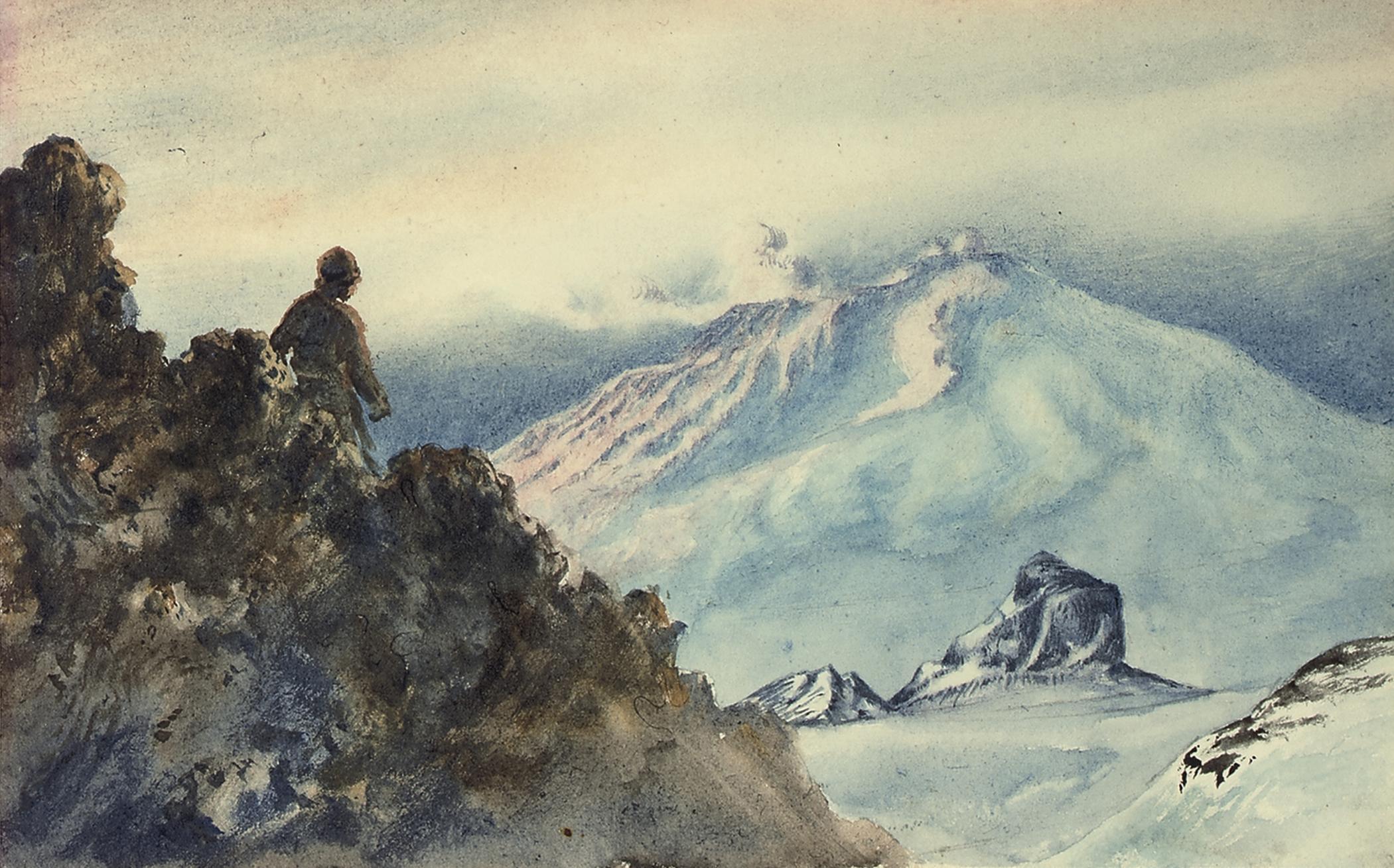 Edward Adrian Wilson - Mount Erebus and Castle Rock