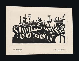 Edward Alexander Wadsworth - S.S. Jerseymoor (Colnaghi catalogue 130)