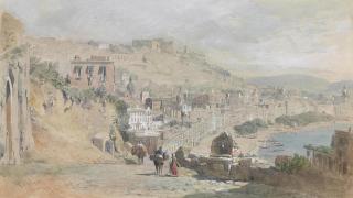 Edward Alfred Angelo Goodall, R.W.S. - View of Naples on the road from Posilipo