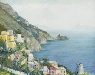 Edward Alfred Cucuel - The Gulf of Salerno, Amalfi