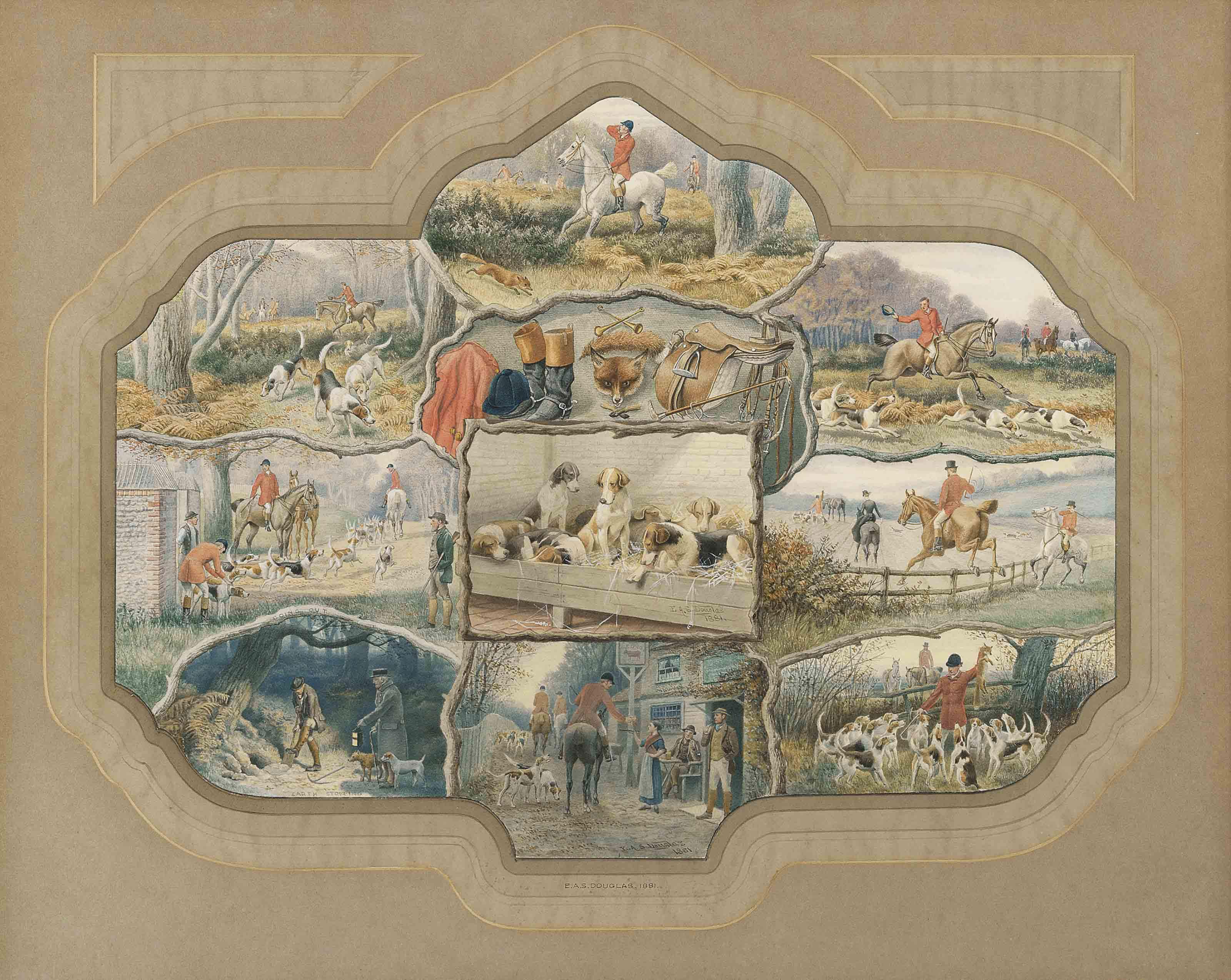 Edward Algernon Stuart Douglas - A day with the hounds