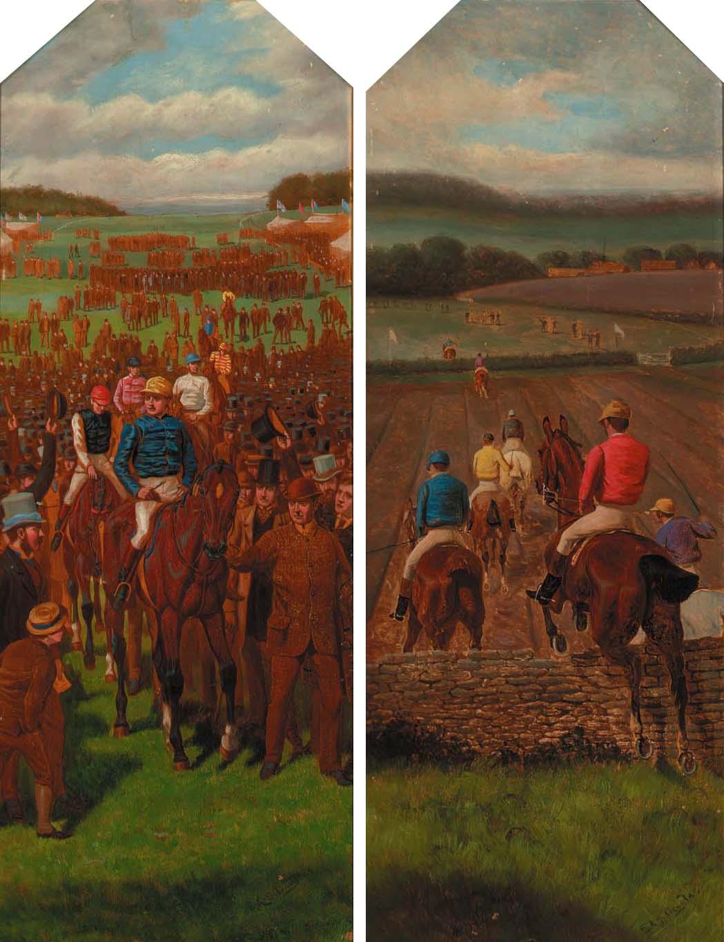 Edward Algernon Stuart Douglas - Going to weigh; and The stone wall