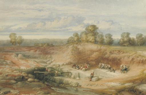 Edward Angelo Goodall, R.W.S. - A quarry in Spain