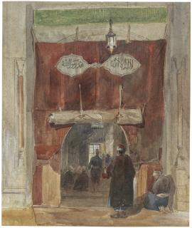 Edward Angelo Goodall, R.W.S. - Entrance to a mosque