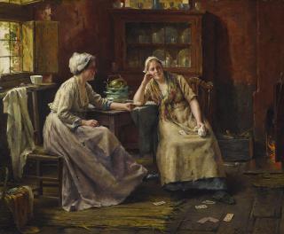 Edward Antoon Portielje - Belgian The Winning Hand