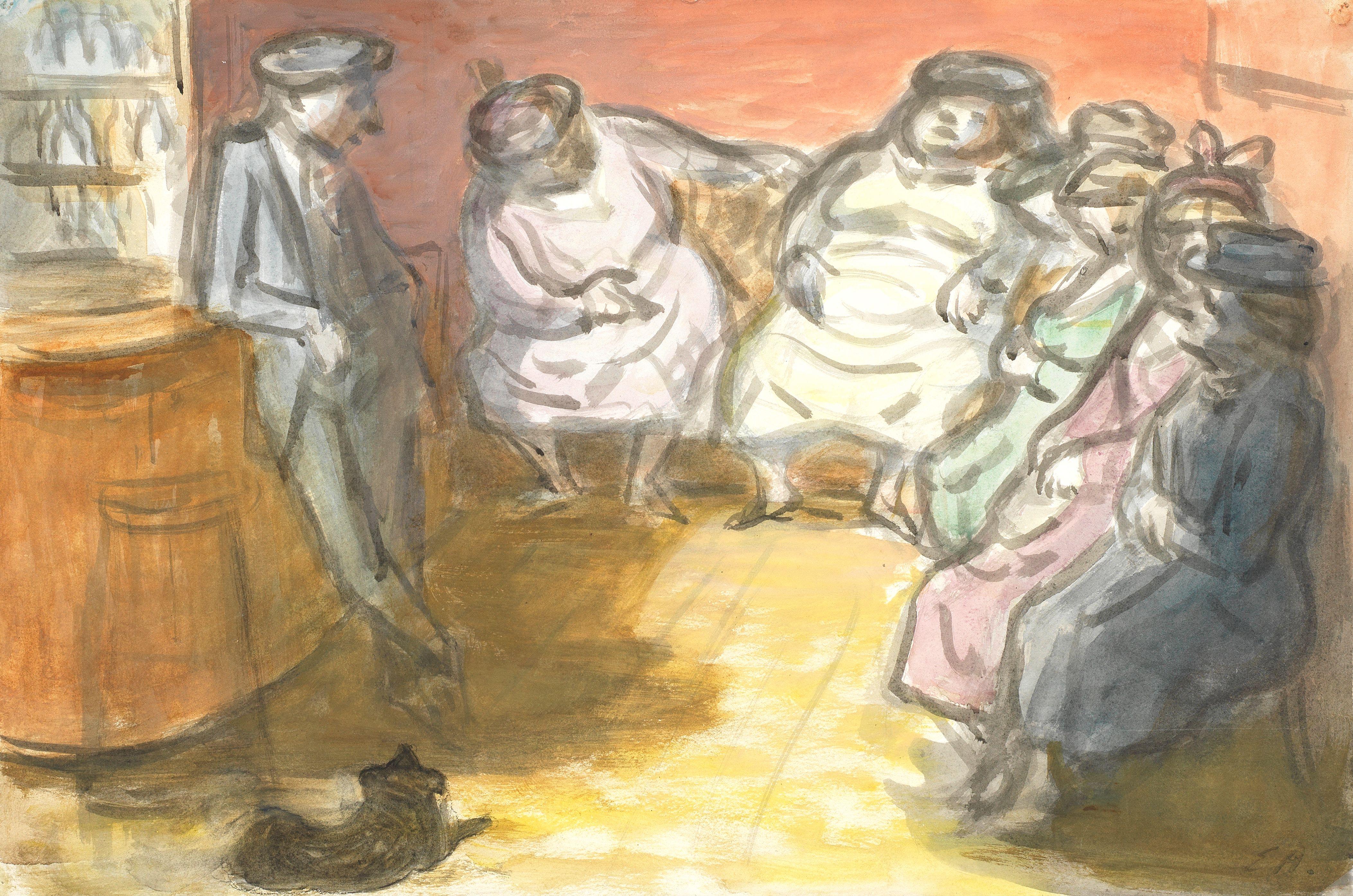 Edward Ardizzone C.B.E., R.A. - At the Public Bar