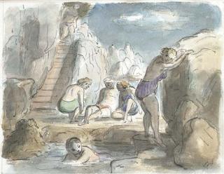 Edward Ardizzone, R.A. - Bathing in Antibes