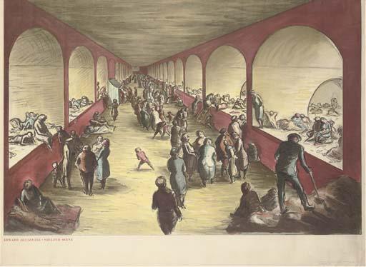 Edward Ardizzone, R.A. - Shelter Scene