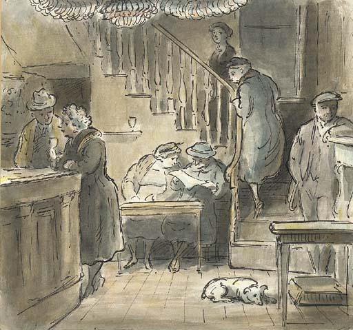 Edward Ardizzone, R.A. - The Saloon Bar at The Shirland