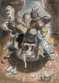 Edward Ardizzone - Children Knitting