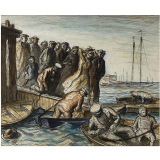 Edward Ardizzone - Figures On A Pier