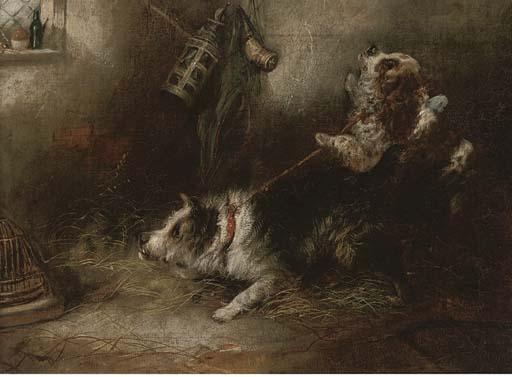 Edward Armfield - A Terrier And Spaniel Ratting