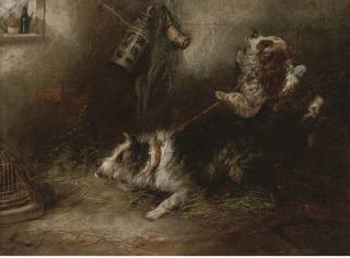 Edward Armfield - A Terrier And Spaniel Ratting