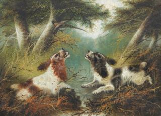 Edward Armfield - Spaniels Putting up a Pheasant