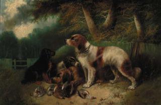 Edward Armfield - Terriers in a barn; and The Day\'s Bag