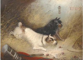 Edward Armfield - Terriers ratting; and Terriers in a barn