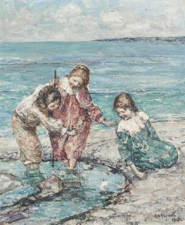 Edward Atkinson Hornel, R.B.C., I.S. - Children on the beach