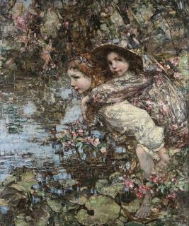 Edward Atkinson Hornel - By The Lily Pond