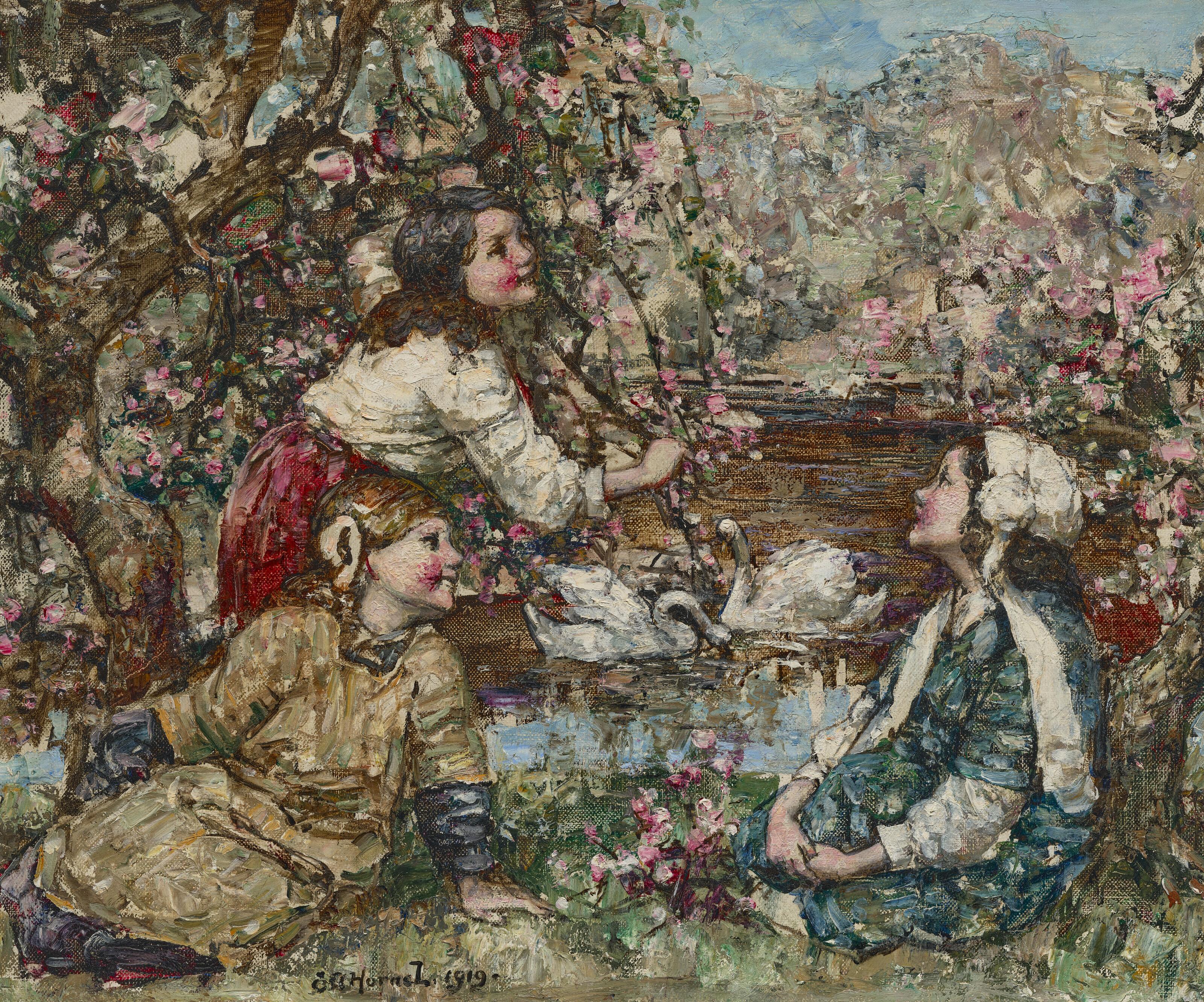 Edward Atkinson Hornel - Spring blossom