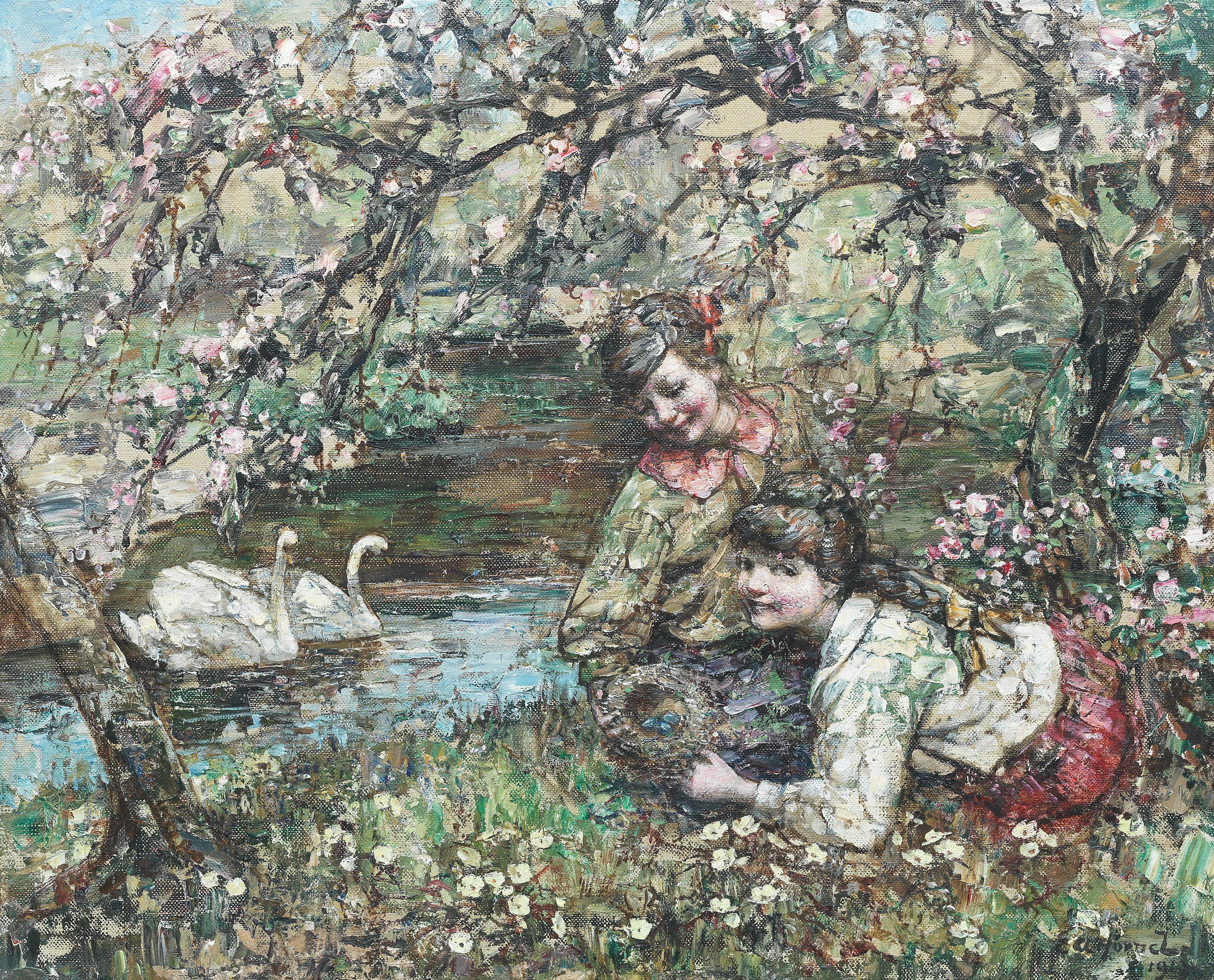 Edward Atkinson Hornel - The Birds Nest