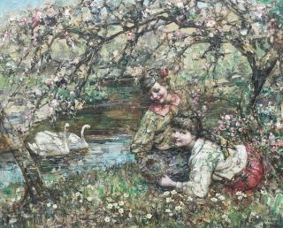 Edward Atkinson Hornel - The Birds Nest