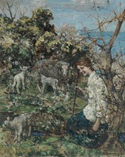 Edward Atkinson Hornel - The Shepherdess