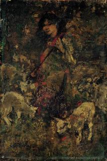 Edward Atkinson Hornel - The Shepherdess