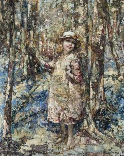 Edward Atkinson Hornel - The way through the woods