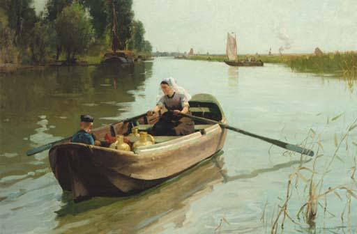 Edward Aubrey Hunt - The Milk Girl of Papendrecht