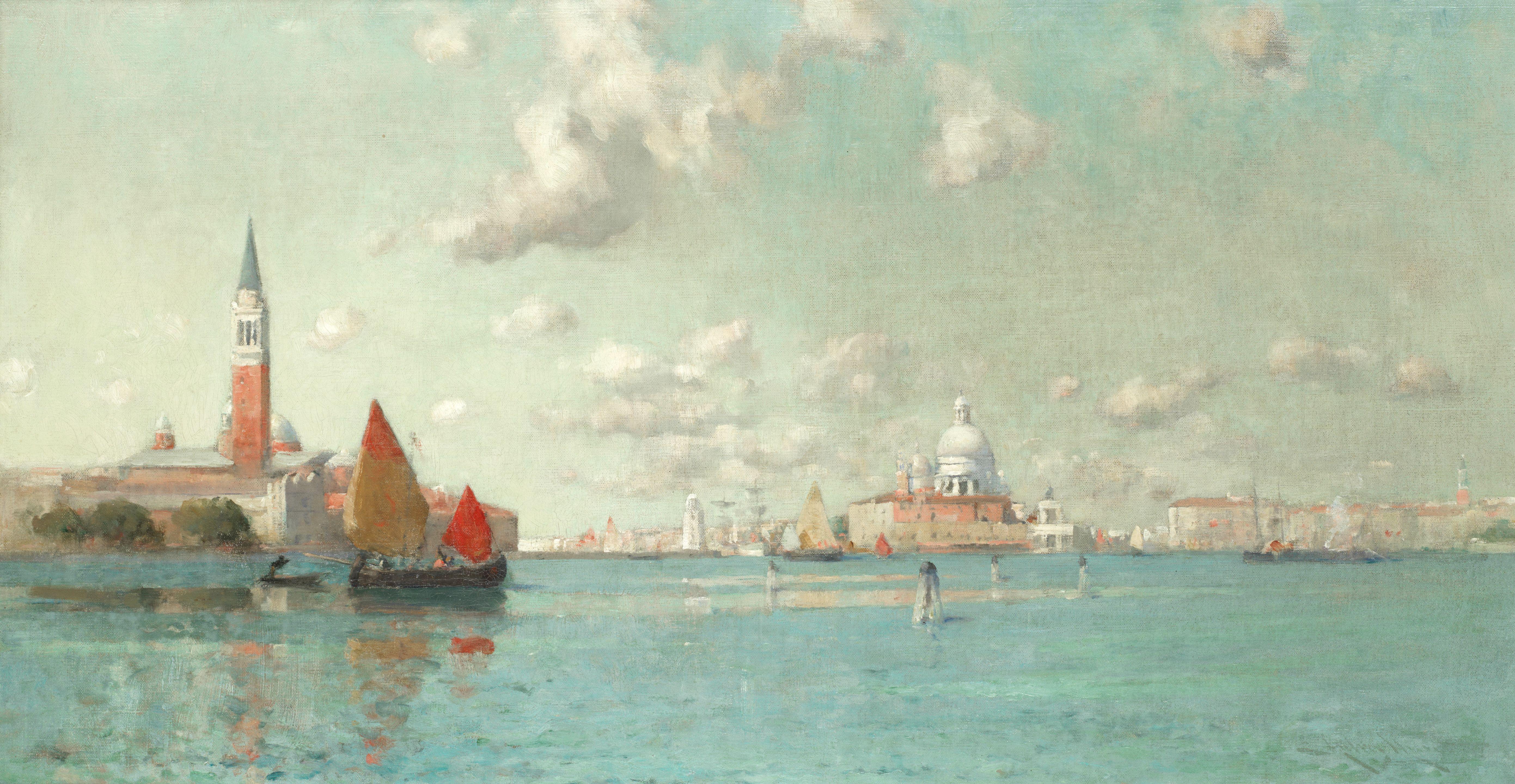 Edward Aubrey Hunt - The Venetian Lagoon