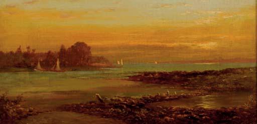 Edward B. Gay - Sailboats at sunset