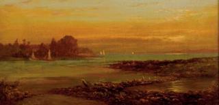 Edward B. Gay - Sailboats at sunset