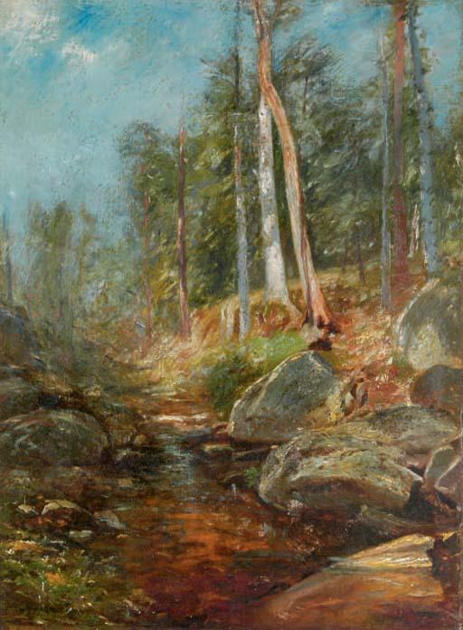 Edward B. Gay - Stream through a forest