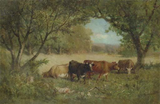 Edward Bannister - Cows in a Pasture