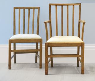 Edward Barnsley - Set Of Six Chairs And Two Armchairs