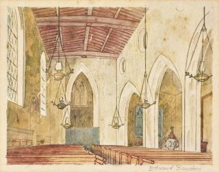 Edward Bawden, R.A. - An English Church Interior