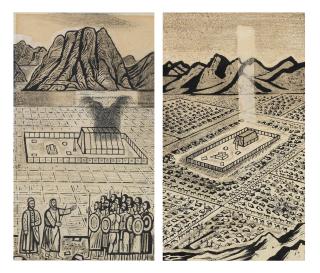Edward Bawden R.A. - \'And the Lord spoke unto Moses\' and \'The Camp of Judah\' from Numbers