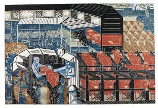 Edward Bawden, R.A. - Cattle Market, Braintree