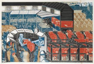 Edward Bawden R.A. - Cattle Market, Braintree