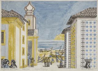 Edward Bawden, R.A. - Cover Design (Back) For \'English As She Is Spoke: The New Guide Of The Conversation In Portuguese And English\'