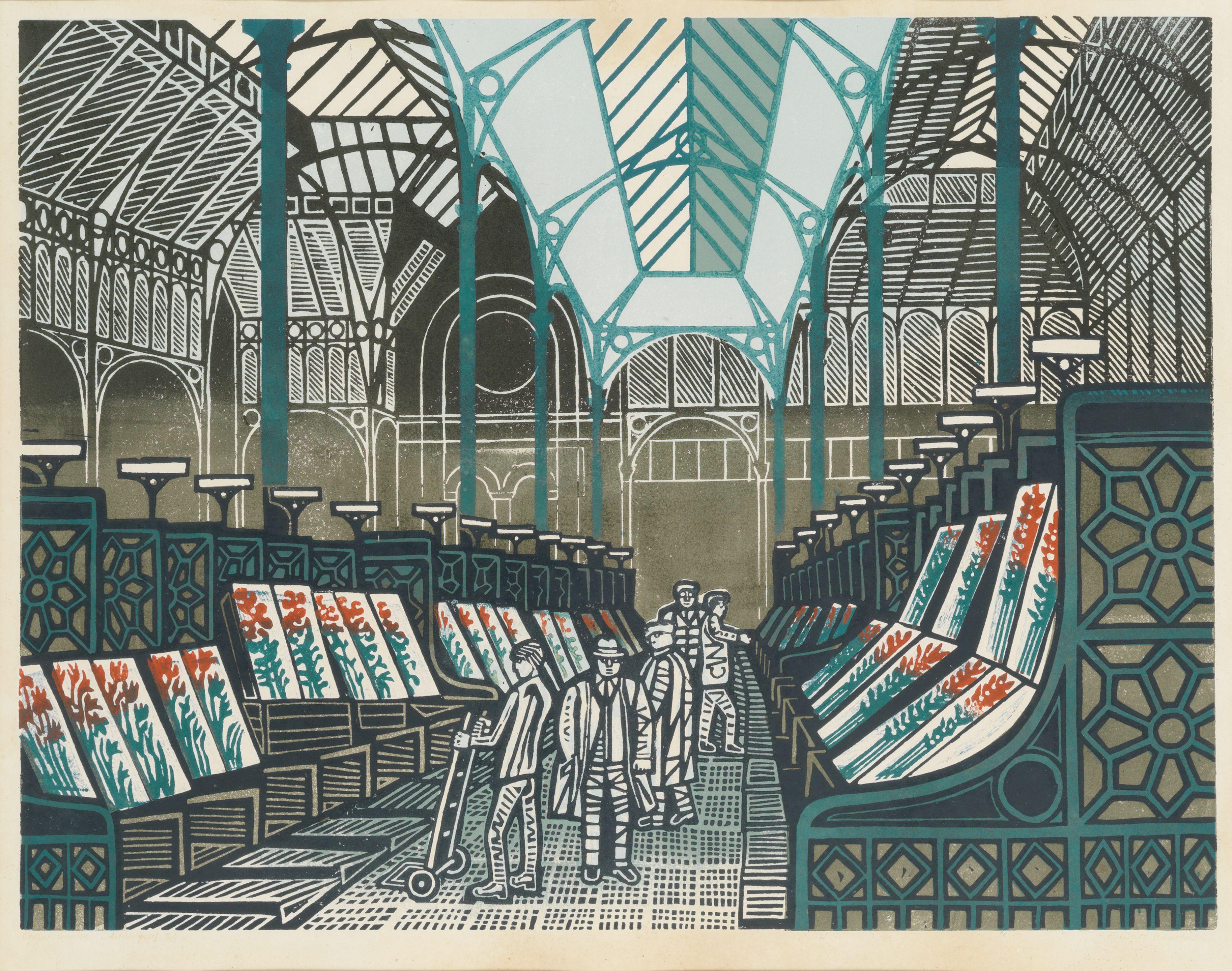 Edward Bawden R.A. - Floral Hall, Covent Garden