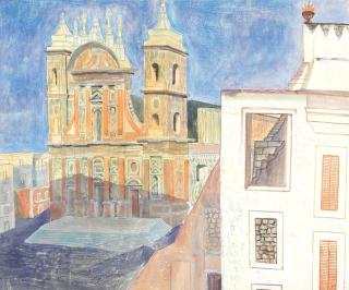 Edward Bawden R.A. - Frascati, The Cathedral