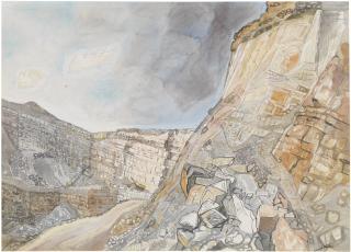 Edward Bawden, R.A. - Nant Mawr Quarry, Cornwall