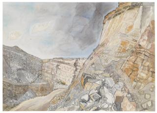 Edward Bawden, R.A. - Nant Mawr Quarry, Cornwall