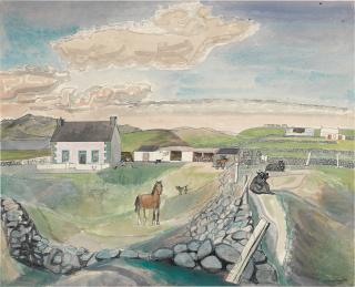 Edward Bawden, R.A. - Untitled (Landscape)