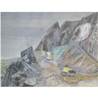 Edward Bawden - Quarry At Pengwern, Llanrwst Iii