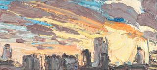 Edward Beale - Sun Sinking Behind Lambeth Skyline