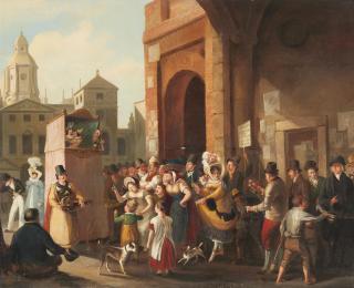 Edward Bird - Unterhaltungskünstler vor der Börse von Exeter