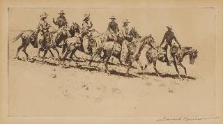 Edward Borein - Arizona Cowpunchers; Race to the Wagon, No. 1; Wild Cattle, No. 2 3